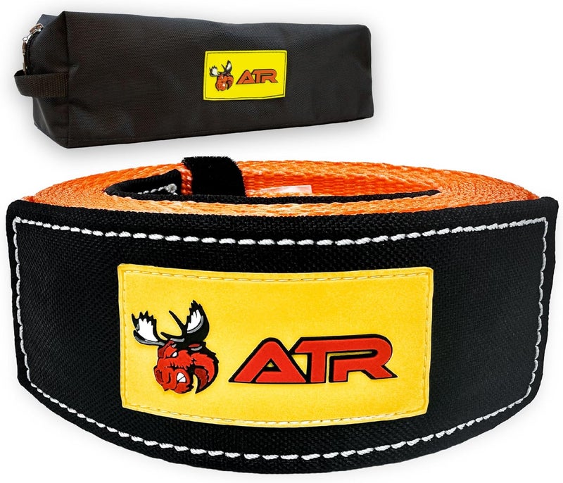 ATR Recovery Tow Strap 3.5" x 20ft – 36,000 lbs Break Strength, Heavy Duty Snatch Strap for Truck, SUV, UTV, Off-Road Pulling, Tow Rope with Storage Bag - Image 1